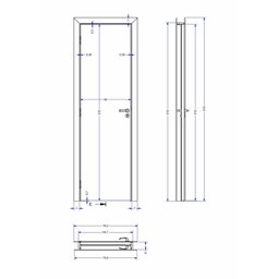 Kit Porta de Madeira 210x60cm Batente Ultra 9cm Rocca Premium Plus Famossul Abertura Direita - 3