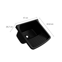 Tanque Plástico com Sifão Universal 22 Litros 47x42,8x26,7cm Astra - 4