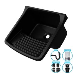 Tanque Plástico com Sifão Universal 22 Litros 47x42,8x26,7cm Astra - 3