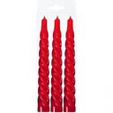 Ver imagem 2 de Kit 6 Vela Espiral Decoração Natalina Vermelha Torcida 20cm