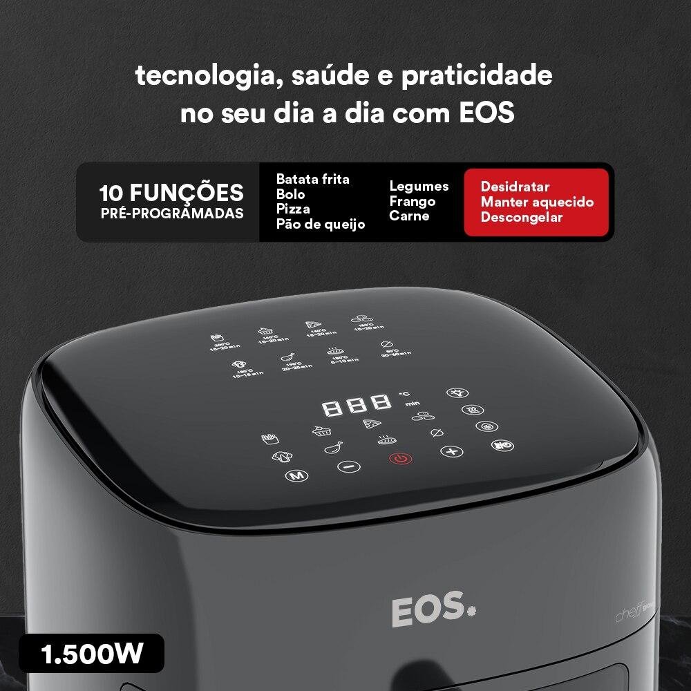 Fritadeira Air Fryer Eos 8,2 Litros Chef Gourmet Digital Compacta All Black Eaf80p 110v - 4