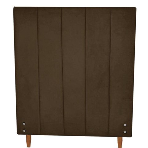 Cabeceira Vitória 100cm para Colchão Solteiro Suede Marrom - Aurora Line