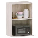 Ver imagem 3 de Armário Aéreo para Cozinha 2 Portas com Nicho 60 Cm Atenas Cinza Cristal