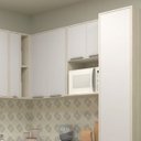 Ver imagem 2 de Armário Aéreo para Cozinha 2 Portas com Nicho 60 Cm Atenas Cinza Cristal