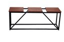 Ver imagem 5 de Banco Design Estilo Industrial Namoradeira Ferro e Madeira Artesanal Decoração Casa Jardim 3 Lugares