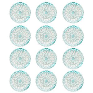 Prato Raso de Cerâmica Estampa Donna Mandala 24cm 12 Unidades - Biona 091079