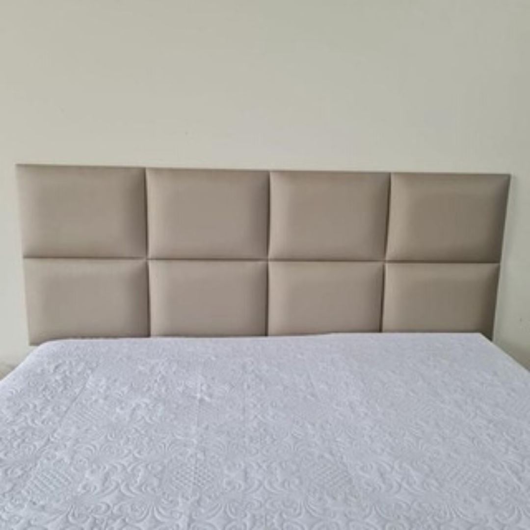 Cabeceira modular - Placa 40x30cm Tecido Suede (1 unidade):Bege ...