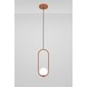 Luminária Lustre Pendente Teto Arco Globo Vidro Lavabo Cobre - 2