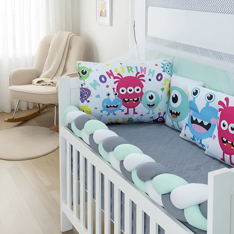 Kit Berço Baby Dream 10 Peças Super Aconchegante e Charmoso Sublimado:mostrinhos