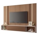 Ver imagem 2 de Home Suspenso Empire Castanho Off White e Aparador Infinity e Mesa de Centro Sky com Tampo de Vidro