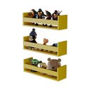 Ver imagem 2 de Kit 3 Prateleiras Porta Brinquedos Amarela 60 X 12cm Suporte Invisivel