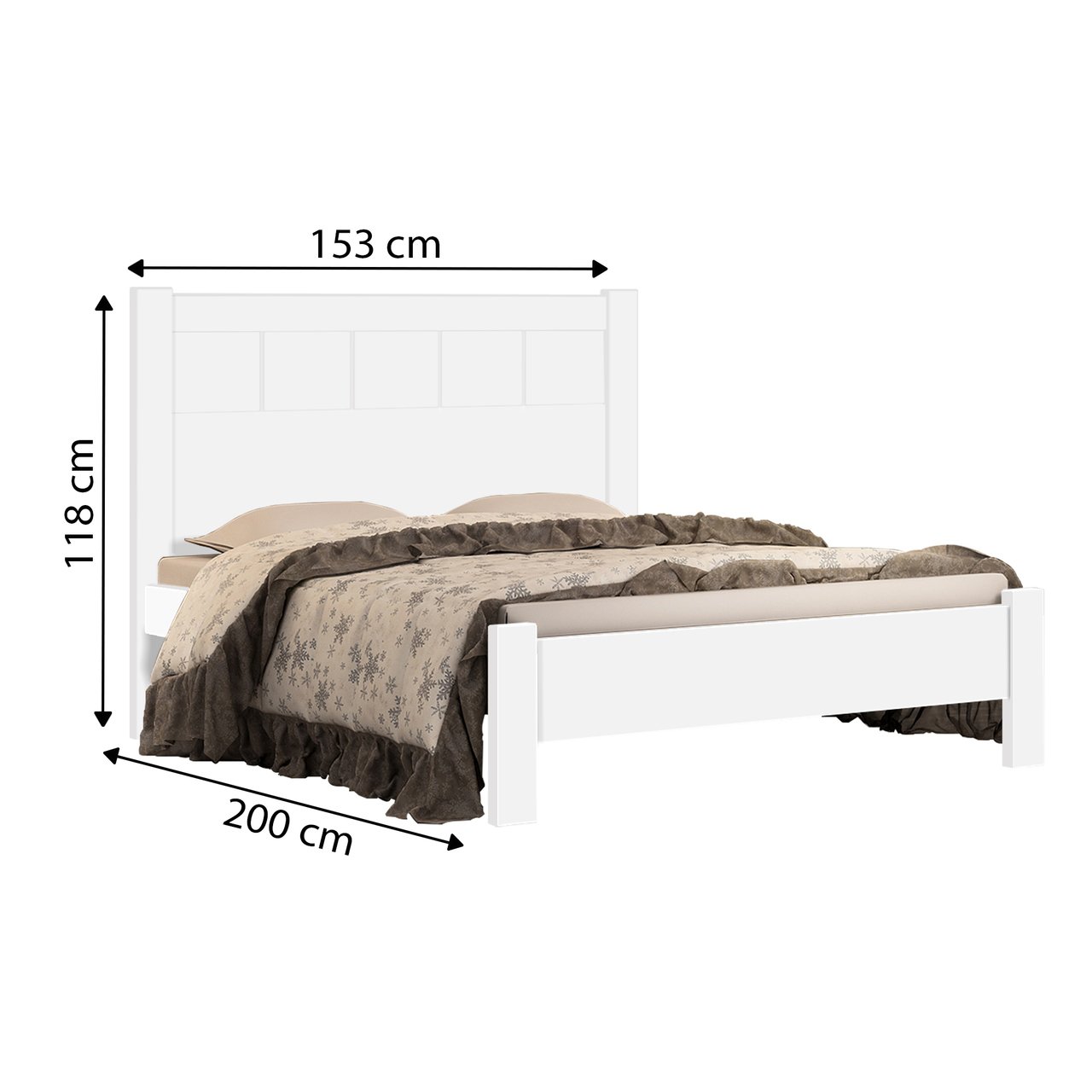 Cama Casal Primícia Plus D'Doro Móveis - Branco D'Doro Móveis - 2