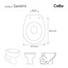 Assento Sanitário Saveiro Amarelo Terra para Vaso Celite - 5