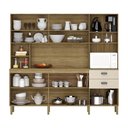 Ver imagem 3 de Armário de Cozinha Compacta 10 Portas e 2 Gavetas 222cm Sense Freijó/vanilla - Pallazio