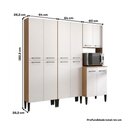 Ver imagem 2 de Cozinha Compacta Arizona 188cm Carvalho com Branco Móveis Carraro