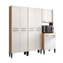 Ver imagem 4 de Cozinha Compacta Arizona 188cm Carvalho com Branco Móveis Carraro