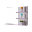 Ver imagem 1 de Espelho para Banheiro com Prateleiras Lugano 60 X 45cm - Branco