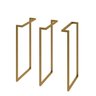 3 Pés Base De Mesa 75cm Quadrada Metal Escrivaninha Aparador:Dourado - 3