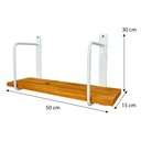 Ver imagem 3 de Prateleira de Parede Bracket Industrial 50cm Carvalho e Branco