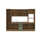 Ver imagem 3 de Cozinha Modulada Celeste Kappesberg 100% Mdf Nogueira/verde 300cm