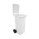 Ver imagem 5 de Lixeira 120 Litros Roda de 200mm - Lar Plásticos - Branco