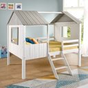 Ver imagem 1 de Cama Cabana Teddi Casal Branco/Rústico/Cinza