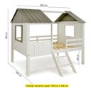 Ver imagem 3 de Cama Cabana Teddi Casal Branco/Rústico/Cinza