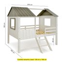 Ver imagem 3 de Cama Cabana Teddi Casal Branco/Rústico/Cinza