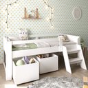 Ver imagem 6 de Cama Solteiro Infantil com Escada e 2 Baús Serena Yescasa Branco