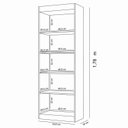 Ver imagem 4 de Estante de Livros 50,9CMX178CM Multiuso Larissa Branco