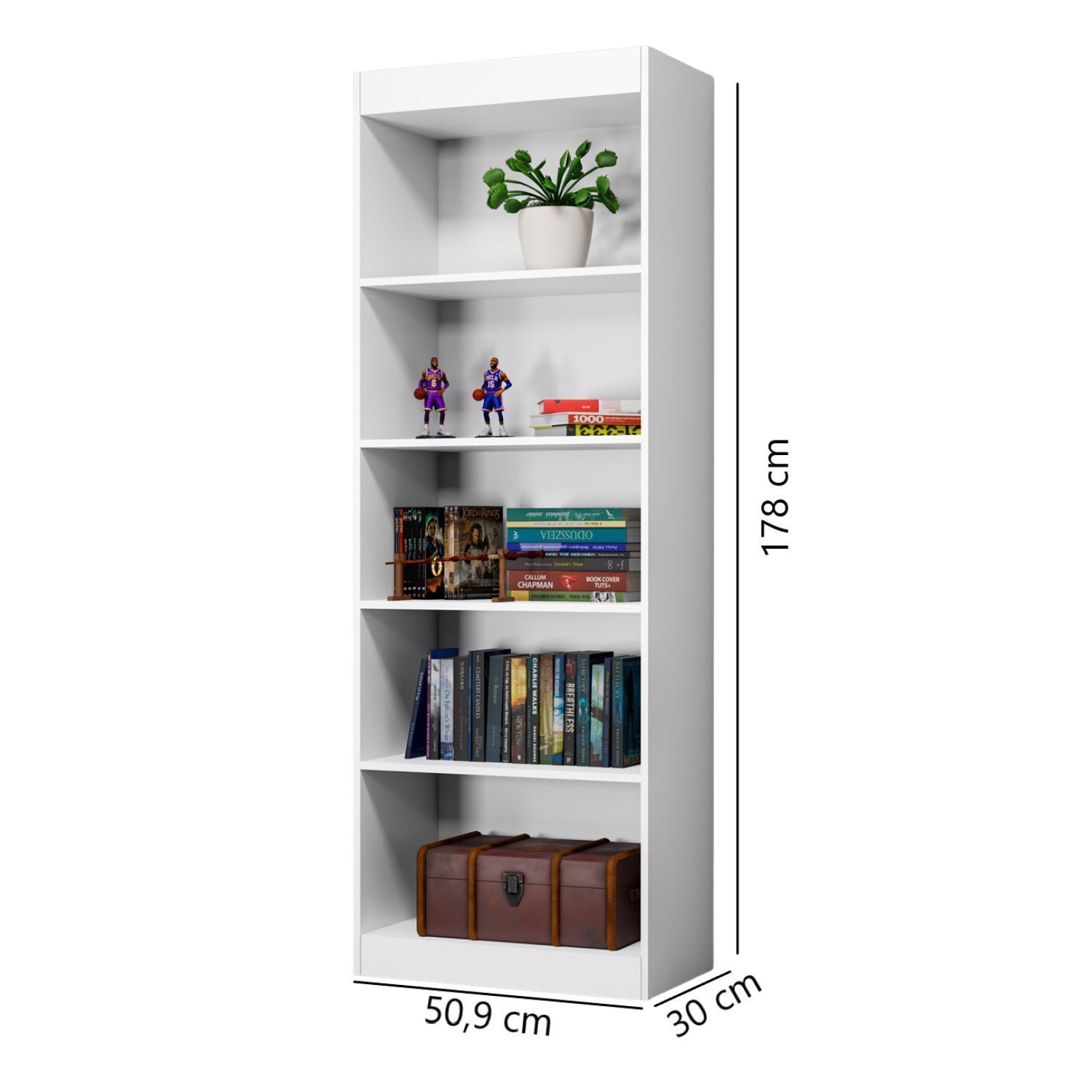 Estante para Livros Multiuso 178cmx51cm Larissa - 3