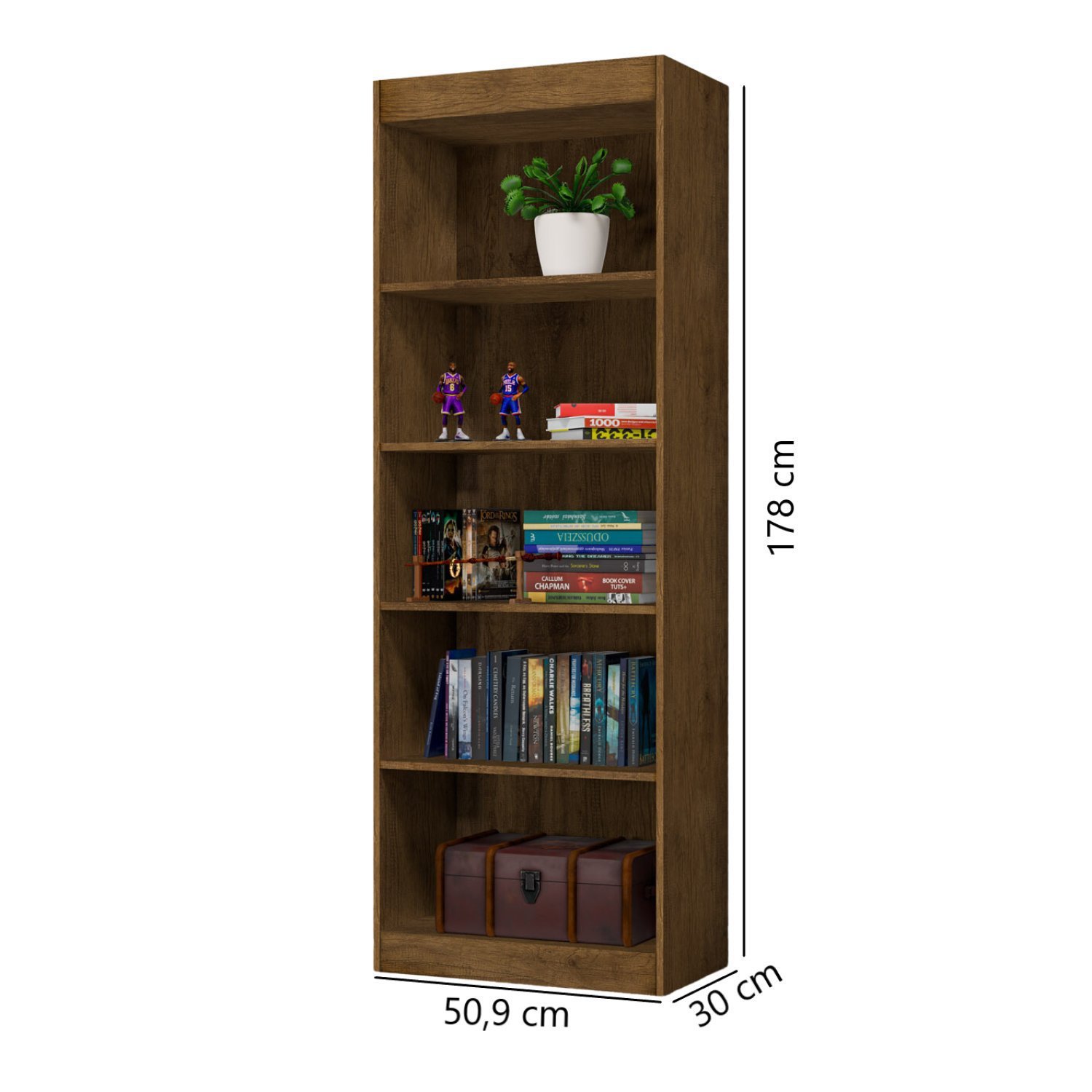 Estante para Livros Multiuso 178cmx51cm Larissa - 3