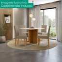 Ver imagem 5 de Mesa de Jantar Tampo sem Vidro 4 Lugares 120x90 cm Helo Carvalho Off White Poliman