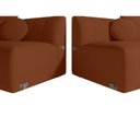 Ver imagem 6 de Sofá Curvo 4 Lugares 260cm Lua Yescasa Cobre Terracota