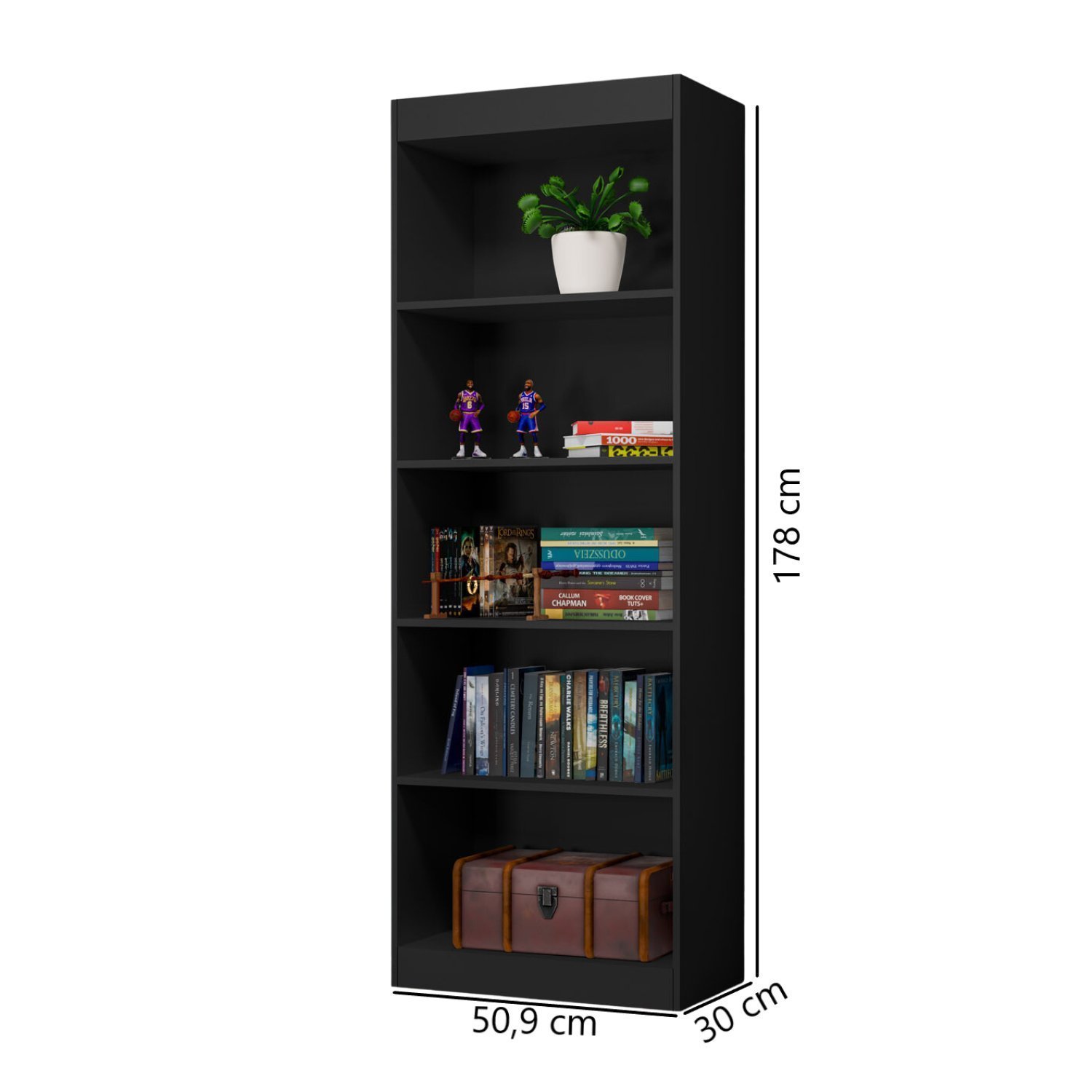 Estante para Livros Multiuso 178cmx51cm Larissa - 3