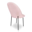Ver imagem 6 de Kit 8 Cadeiras Poltrona de Jantar Ariel Suede Rosa Bebê Pés de Ferro Preto - Pallazio