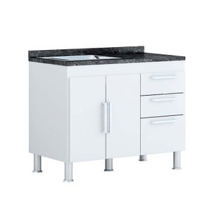Balcão Gabinete para Pia de Cozinha 1,00mt:branco