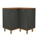 Ver imagem 1 de Balcão Munique - 2 Portas Canto Tampo Mdp 15/25mm Prateleira Interna Uv - Indekes