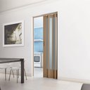 Ver imagem 1 de Porta Sanfonada de PVC 210cm x 72cm Plastporta Bcf Marrom/Castanho com Translucido