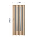 Ver imagem 5 de Porta Sanfonada de PVC 210cm x 72cm Plastporta Bcf Marrom/Castanho com Translucido