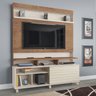 Estante Home TV até 55’’ Para Sala Atlanta 150 Cm MDP Flex Canelato Off White - ClickLar - 1