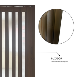 Porta Sanfonada de PVC Translucida 210cm x 84cm Plastporta BCF - 9 Porta Sanfonada de PVC Translucida 210cm x 84cm Plastporta BCF - 9