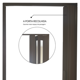 Porta Sanfonada de PVC Translucida 210cm x 84cm Plastporta BCF - 11 Porta Sanfonada de PVC Translucida 210cm x 84cm Plastporta BCF - 11