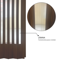 Porta Sanfonada de PVC Translucida 210cm x 84cm Plastporta BCF - 8 Porta Sanfonada de PVC Translucida 210cm x 84cm Plastporta BCF - 8