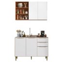 Ver imagem 1 de Armário de Cozinha com Balcão para Pia 5 Portas 2 Gavetas 100% MDF Clara
