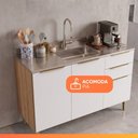 Ver imagem 4 de Armário de Cozinha com Balcão para Pia 5 Portas 2 Gavetas 100% MDF Clara