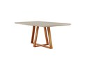 Ver imagem 2 de Conjunto Sala de Jantar Mesa Florença Madeira Maciça 180x90cm Tampo Retângular Vidro Off White com 6