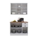 Ver imagem 5 de Cozinha Modulada Compacta Americana 100% MDF 120cm com Rodapé Provence Multimóveis Crink-CPT014