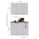 Ver imagem 4 de Cozinha Modulada Compacta Americana 100% MDF 120cm com Rodapé Provence Multimóveis Crink-CPT014