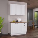Ver imagem 1 de Cozinha Modulada Compacta Americana 100% MDF 120cm com Rodapé Provence Multimóveis Crink-CPT014